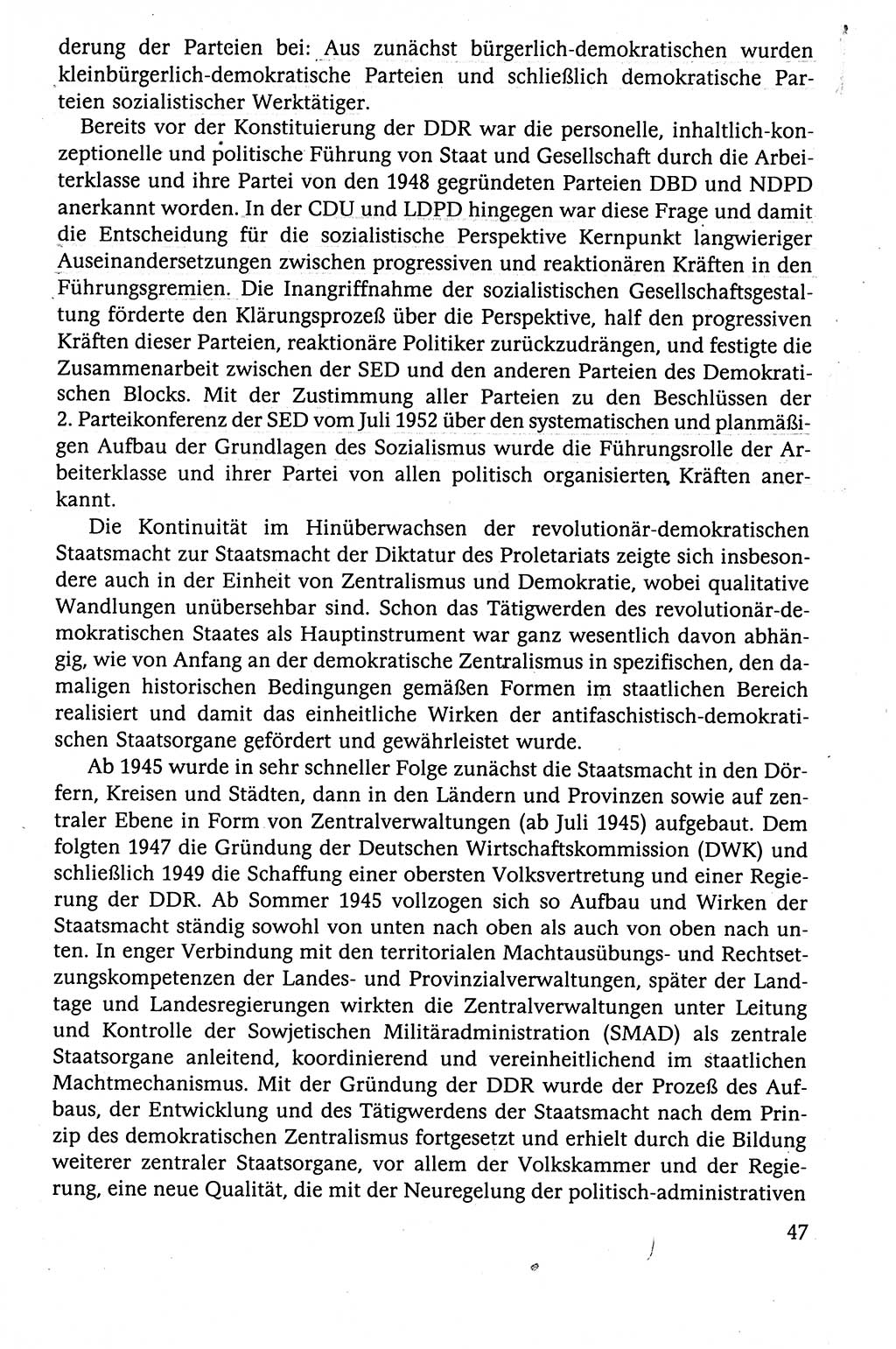 Der Staat im politischen System der DDR (Deutsche Demokratische Republik) 1986, Seite 47 (St. pol. Sys. DDR 1986, S. 47)