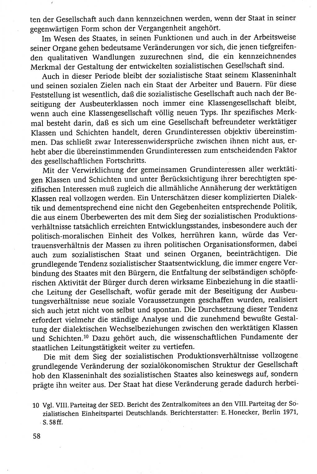 Der Staat im politischen System der DDR (Deutsche Demokratische Republik) 1986, Seite 58 (St. pol. Sys. DDR 1986, S. 58)