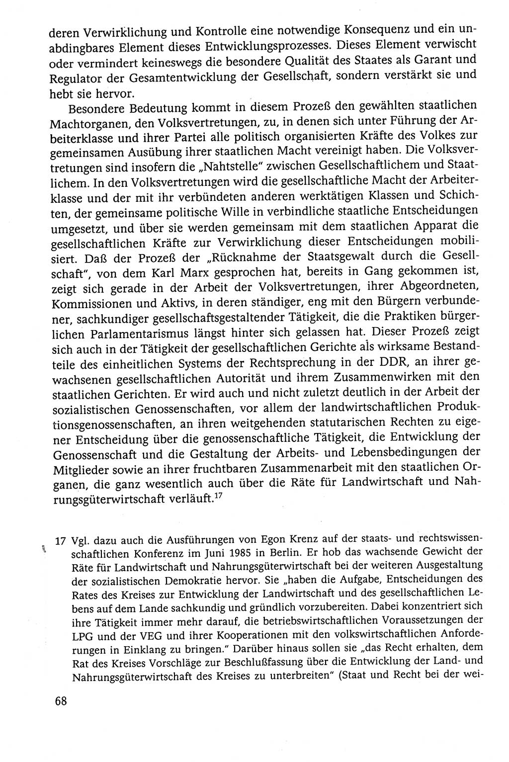 Der Staat im politischen System der DDR (Deutsche Demokratische Republik) 1986, Seite 68 (St. pol. Sys. DDR 1986, S. 68)