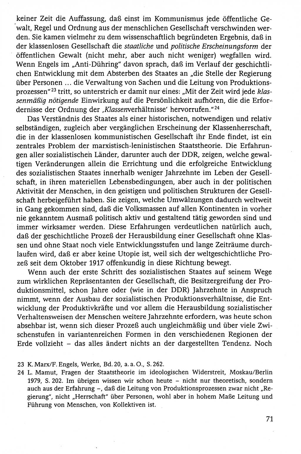 Der Staat im politischen System der DDR (Deutsche Demokratische Republik) 1986, Seite 71 (St. pol. Sys. DDR 1986, S. 71)