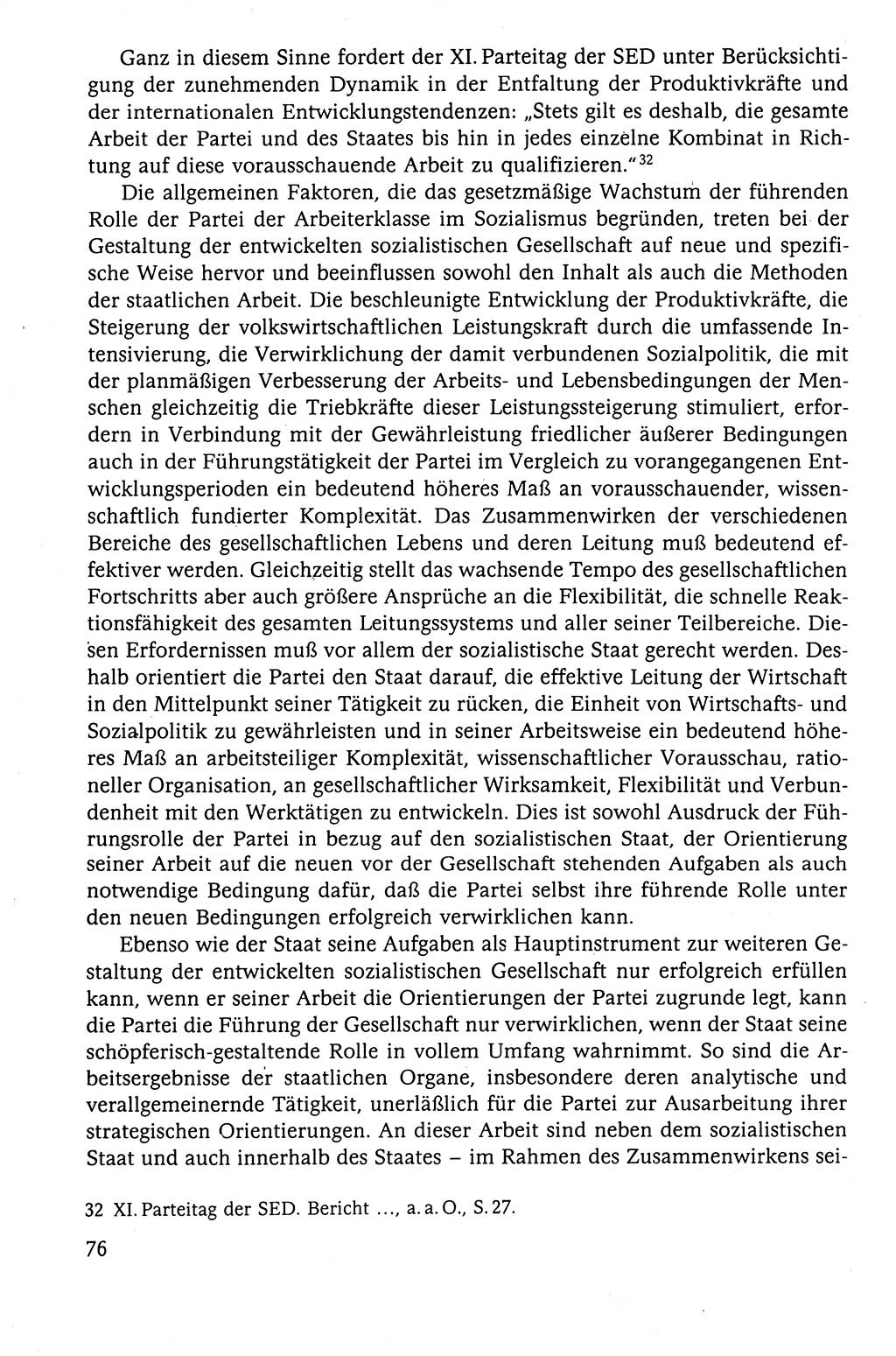 Der Staat im politischen System der DDR (Deutsche Demokratische Republik) 1986, Seite 76 (St. pol. Sys. DDR 1986, S. 76)