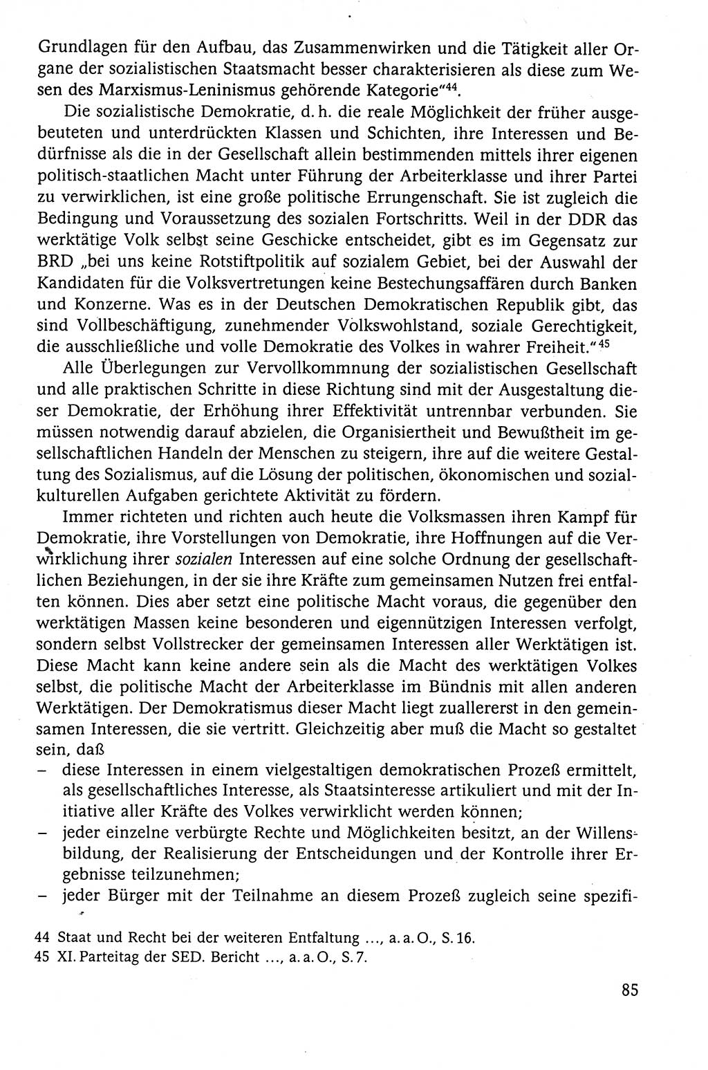 Der Staat im politischen System der DDR (Deutsche Demokratische Republik) 1986, Seite 85 (St. pol. Sys. DDR 1986, S. 85)