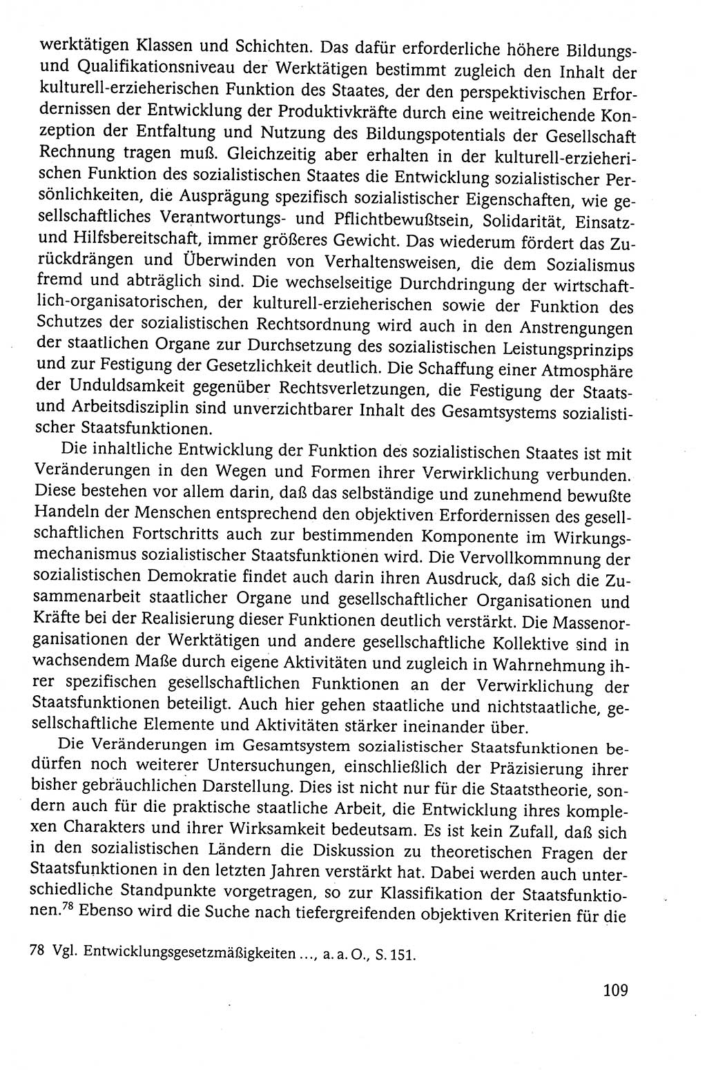 Der Staat im politischen System der DDR (Deutsche Demokratische Republik) 1986, Seite 109 (St. pol. Sys. DDR 1986, S. 109)