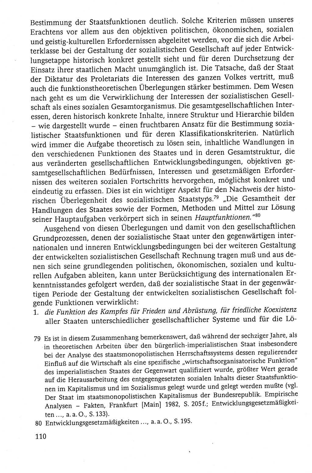 Der Staat im politischen System der DDR (Deutsche Demokratische Republik) 1986, Seite 110 (St. pol. Sys. DDR 1986, S. 110)