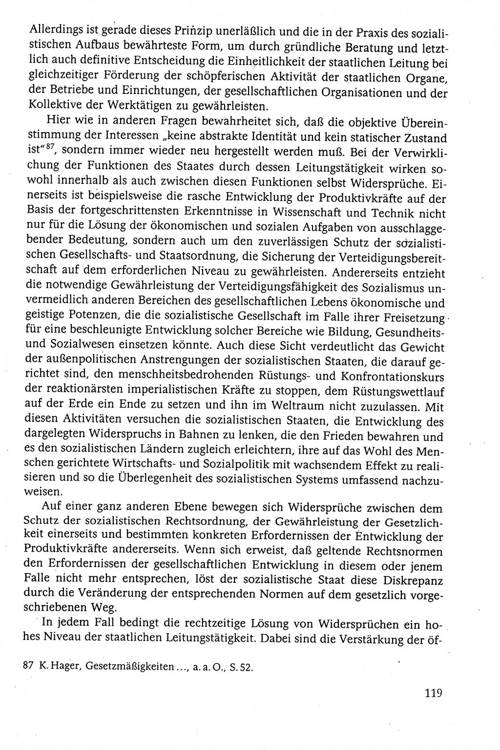 Der Staat im politischen System der DDR (Deutsche Demokratische Republik) 1986, Seite 119 (St. pol. Sys. DDR 1986, S. 119)