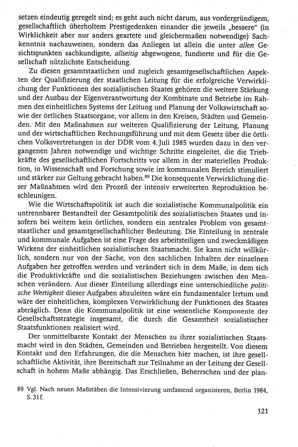 Der Staat im politischen System der DDR (Deutsche Demokratische Republik) 1986, Seite 121 (St. pol. Sys. DDR 1986, S. 121)