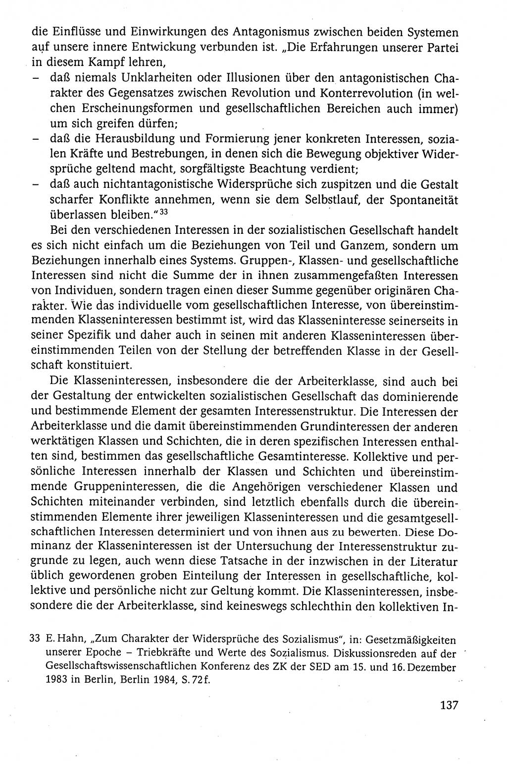 Der Staat im politischen System der DDR (Deutsche Demokratische Republik) 1986, Seite 137 (St. pol. Sys. DDR 1986, S. 137)