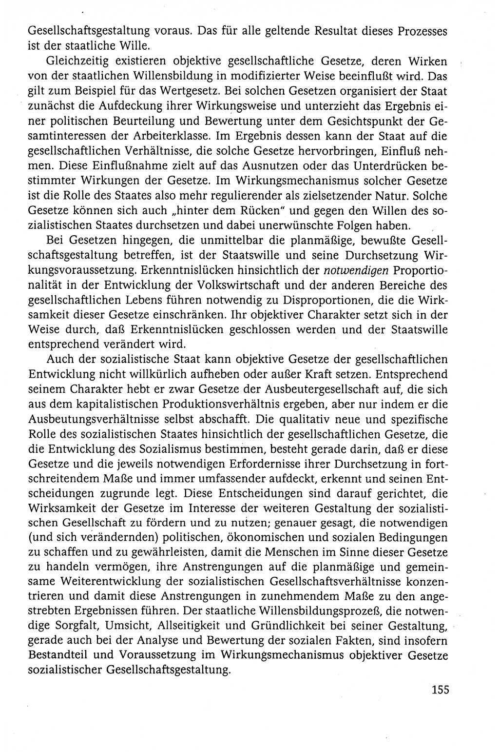 Der Staat im politischen System der DDR (Deutsche Demokratische Republik) 1986, Seite 155 (St. pol. Sys. DDR 1986, S. 155)