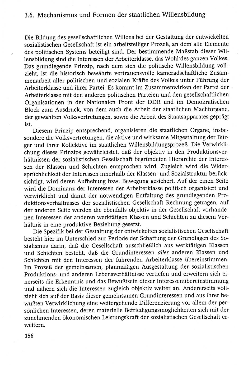 Der Staat im politischen System der DDR (Deutsche Demokratische Republik) 1986, Seite 156 (St. pol. Sys. DDR 1986, S. 156)