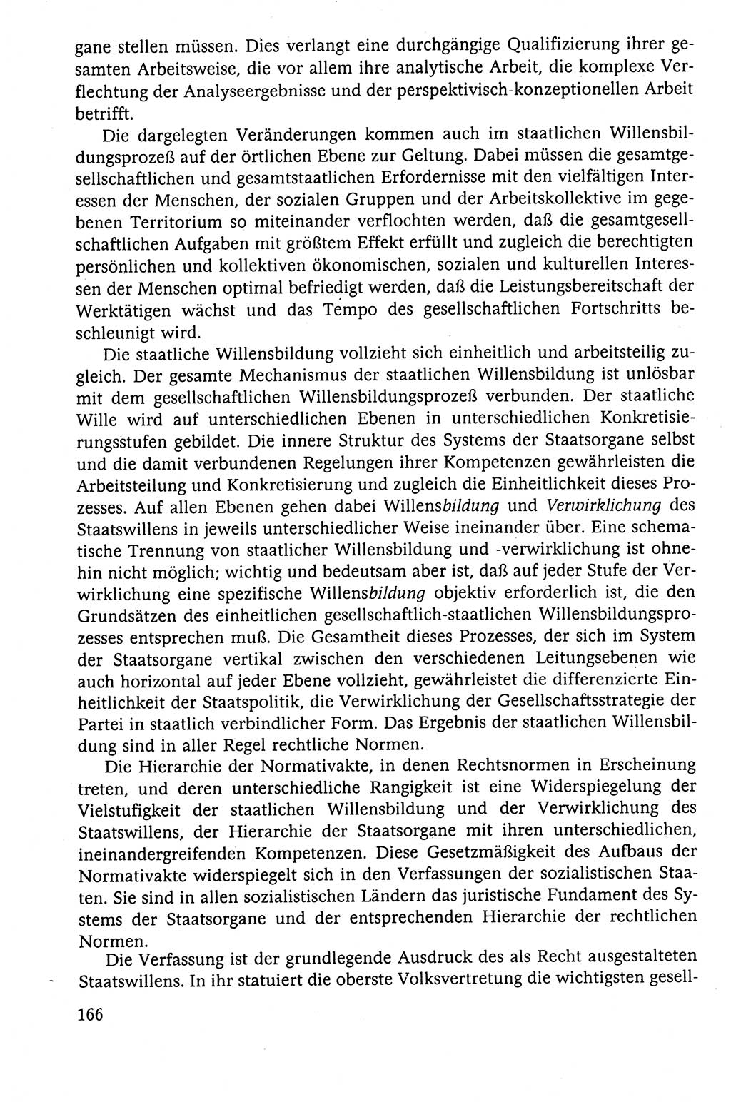 Der Staat im politischen System der DDR (Deutsche Demokratische Republik) 1986, Seite 166 (St. pol. Sys. DDR 1986, S. 166)