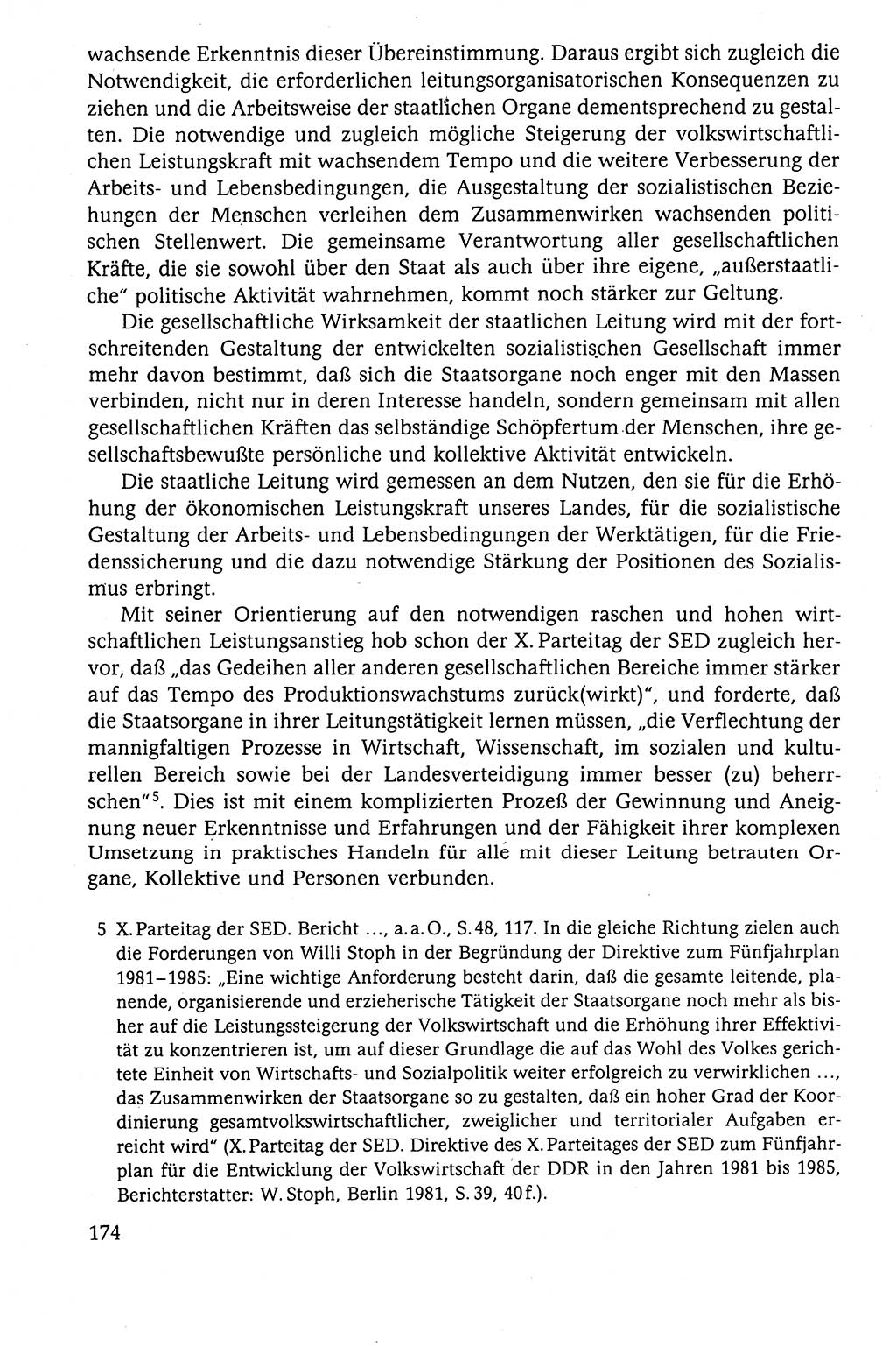 Der Staat im politischen System der DDR (Deutsche Demokratische Republik) 1986, Seite 174 (St. pol. Sys. DDR 1986, S. 174)