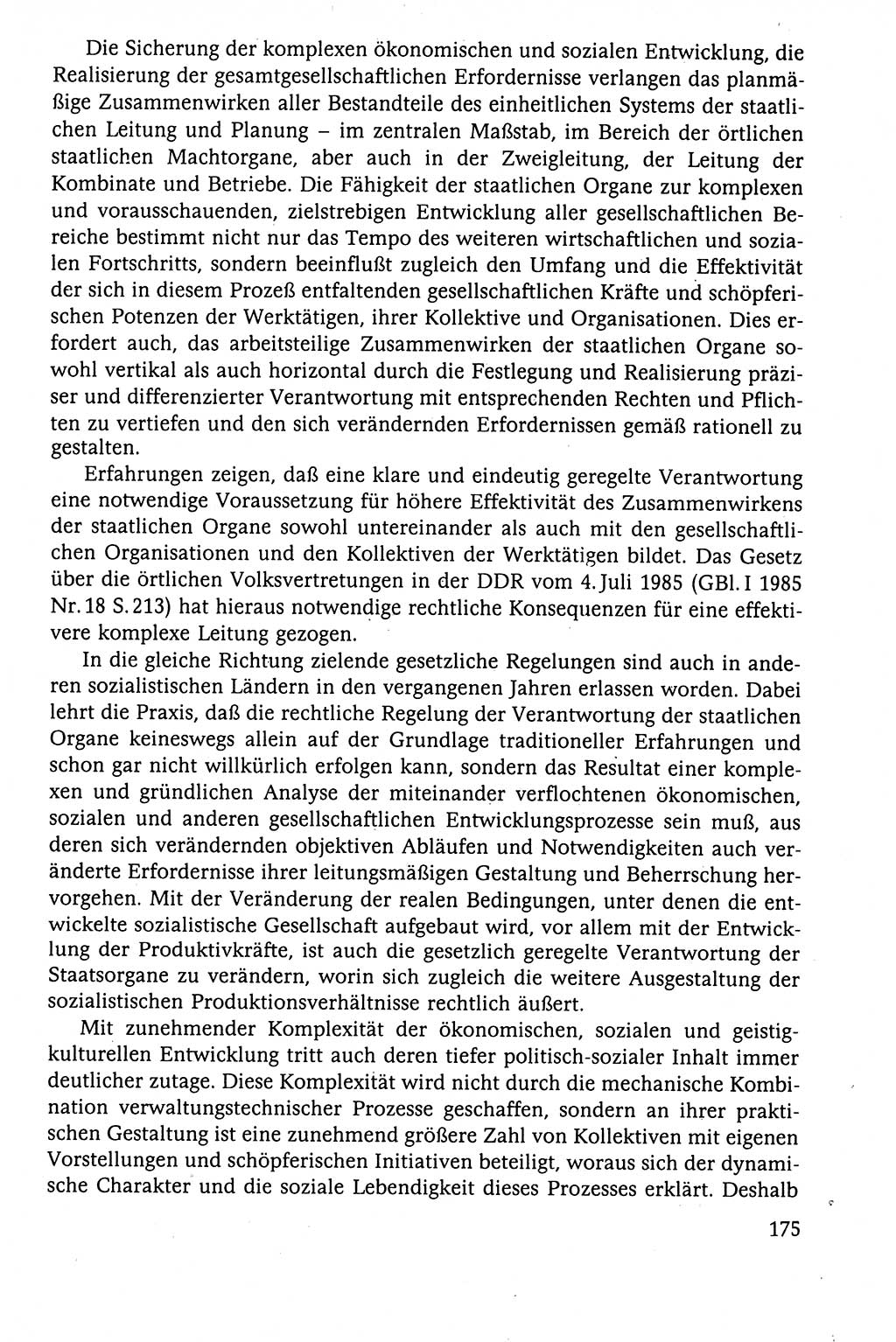 Der Staat im politischen System der DDR (Deutsche Demokratische Republik) 1986, Seite 175 (St. pol. Sys. DDR 1986, S. 175)