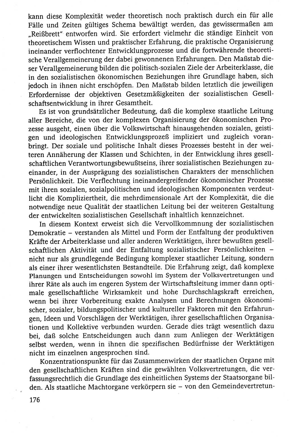 Der Staat im politischen System der DDR (Deutsche Demokratische Republik) 1986, Seite 176 (St. pol. Sys. DDR 1986, S. 176)
