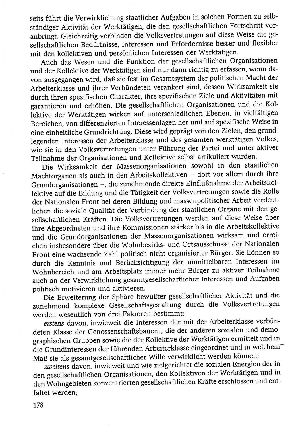 Der Staat im politischen System der DDR (Deutsche Demokratische Republik) 1986, Seite 178 (St. pol. Sys. DDR 1986, S. 178)