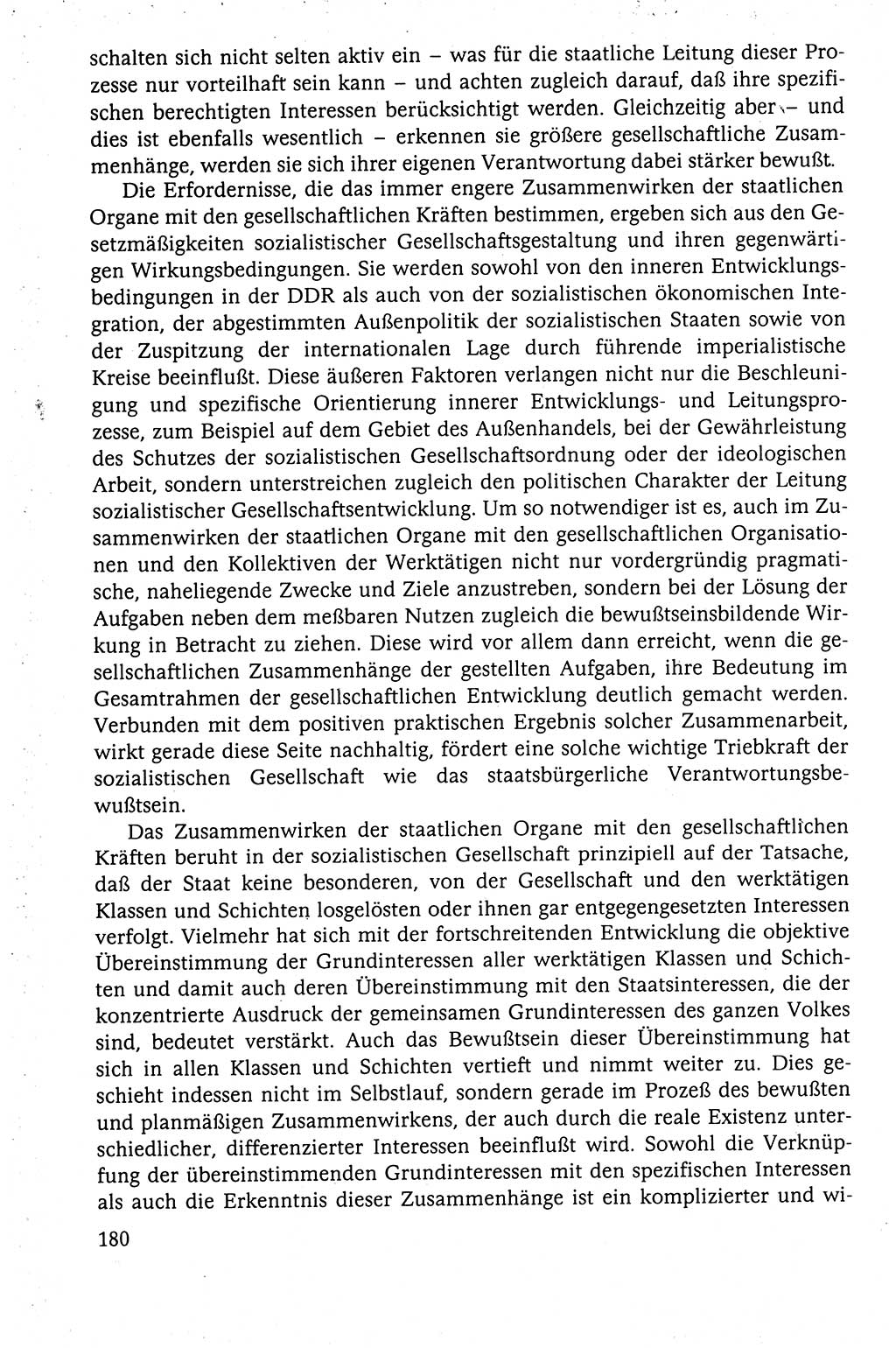 Der Staat im politischen System der DDR (Deutsche Demokratische Republik) 1986, Seite 180 (St. pol. Sys. DDR 1986, S. 180)