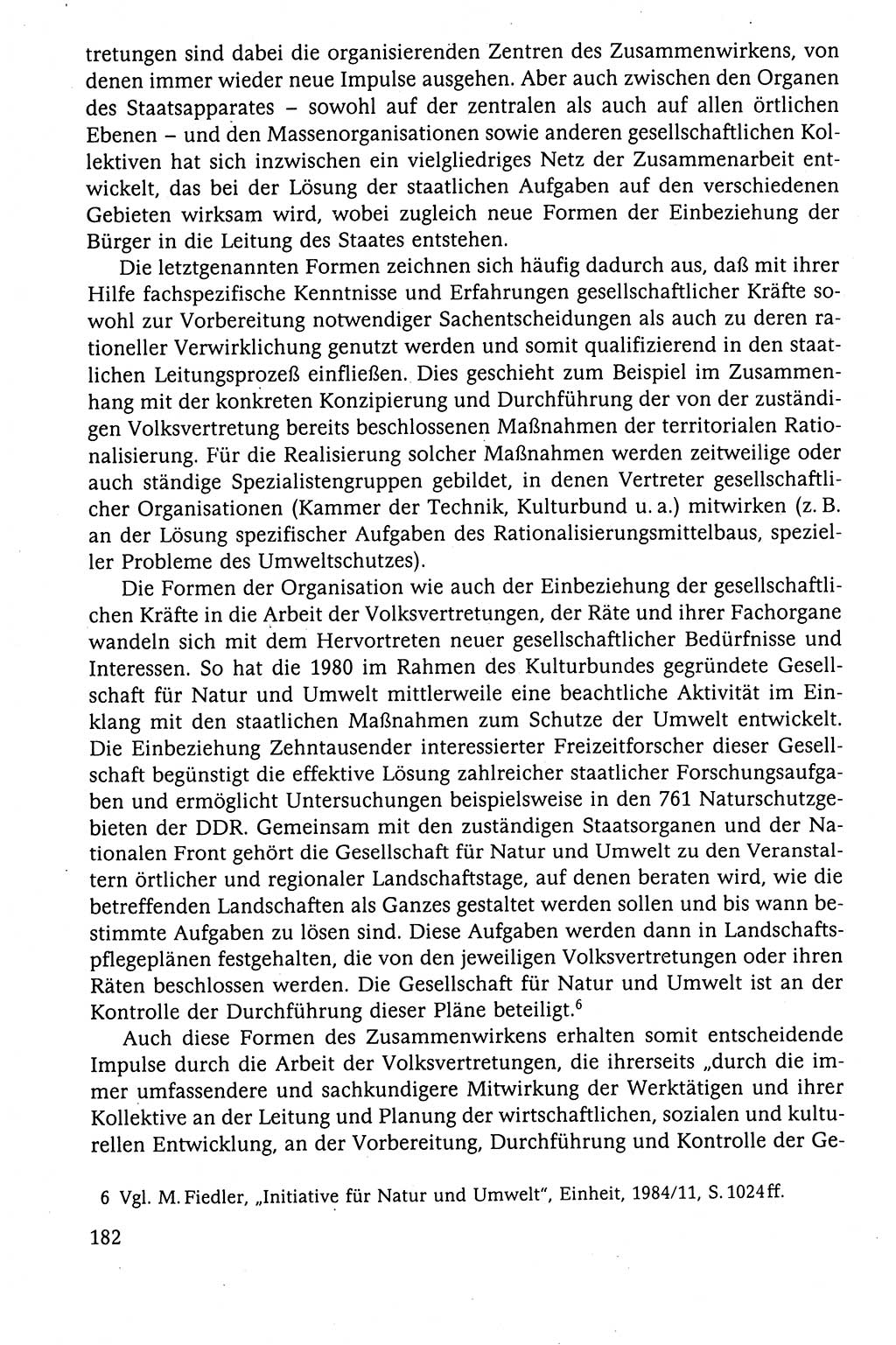 Der Staat im politischen System der DDR (Deutsche Demokratische Republik) 1986, Seite 182 (St. pol. Sys. DDR 1986, S. 182)