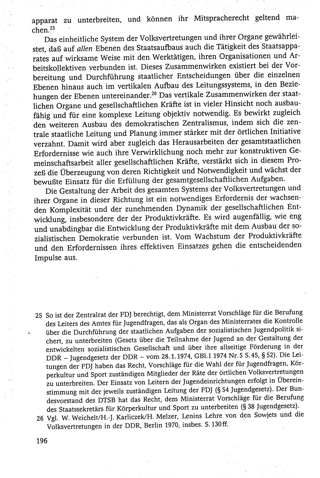 Der Staat im politischen System der DDR (Deutsche Demokratische Republik) 1986, Seite 196 (St. pol. Sys. DDR 1986, S. 196)