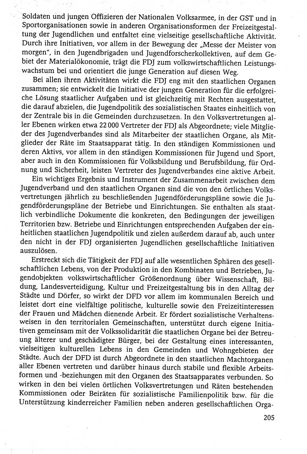 Der Staat im politischen System der DDR (Deutsche Demokratische Republik) 1986, Seite 205 (St. pol. Sys. DDR 1986, S. 205)