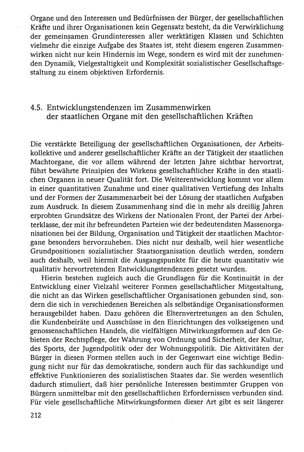 Der Staat im politischen System der DDR (Deutsche Demokratische Republik) 1986, Seite 212 (St. pol. Sys. DDR 1986, S. 212)