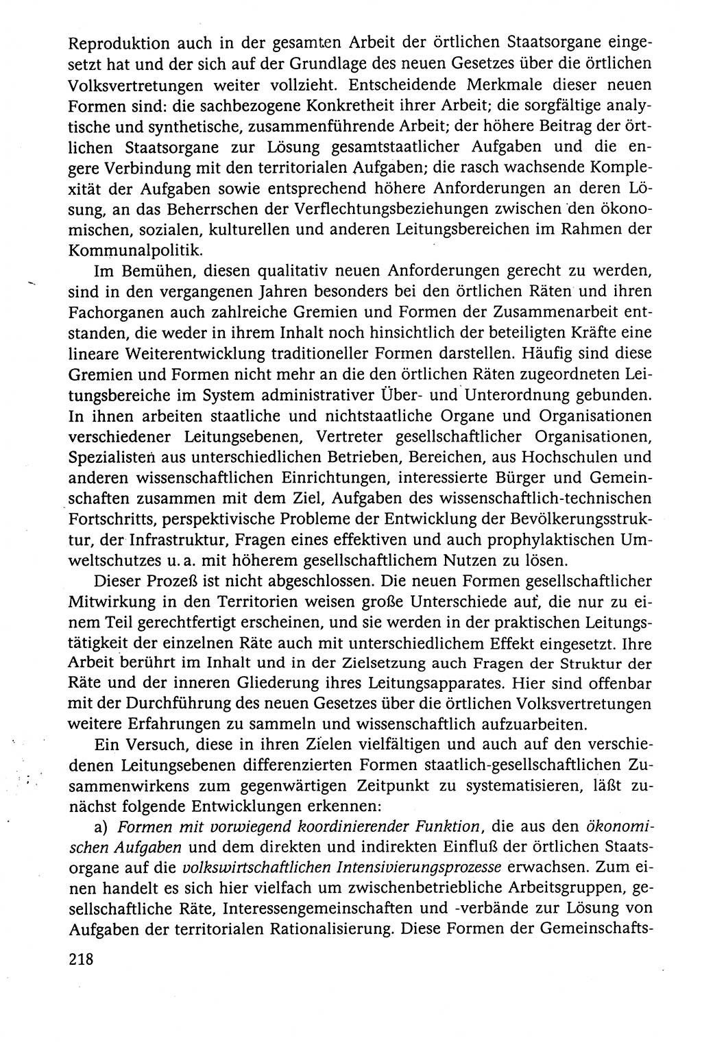 Der Staat im politischen System der DDR (Deutsche Demokratische Republik) 1986, Seite 218 (St. pol. Sys. DDR 1986, S. 218)