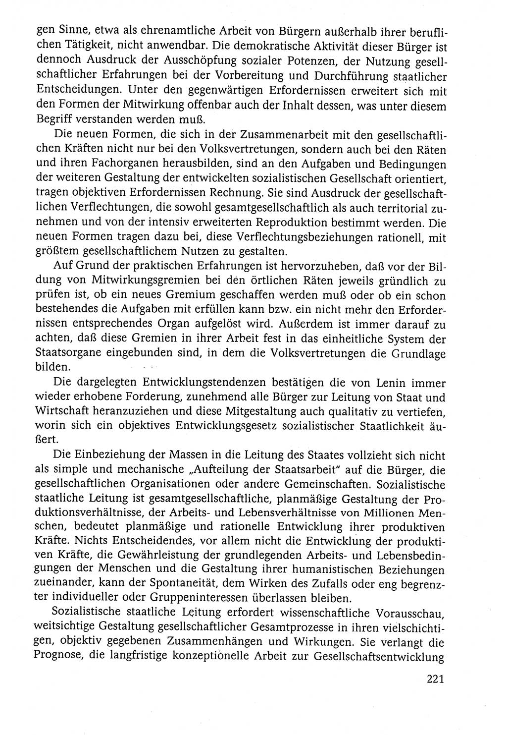 Der Staat im politischen System der DDR (Deutsche Demokratische Republik) 1986, Seite 221 (St. pol. Sys. DDR 1986, S. 221)