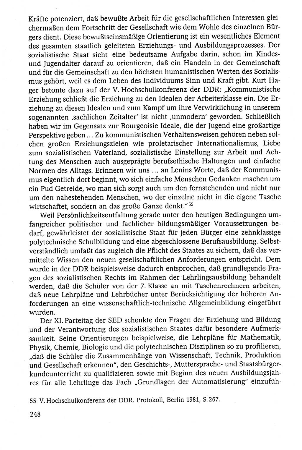 Der Staat im politischen System der DDR (Deutsche Demokratische Republik) 1986, Seite 248 (St. pol. Sys. DDR 1986, S. 248)