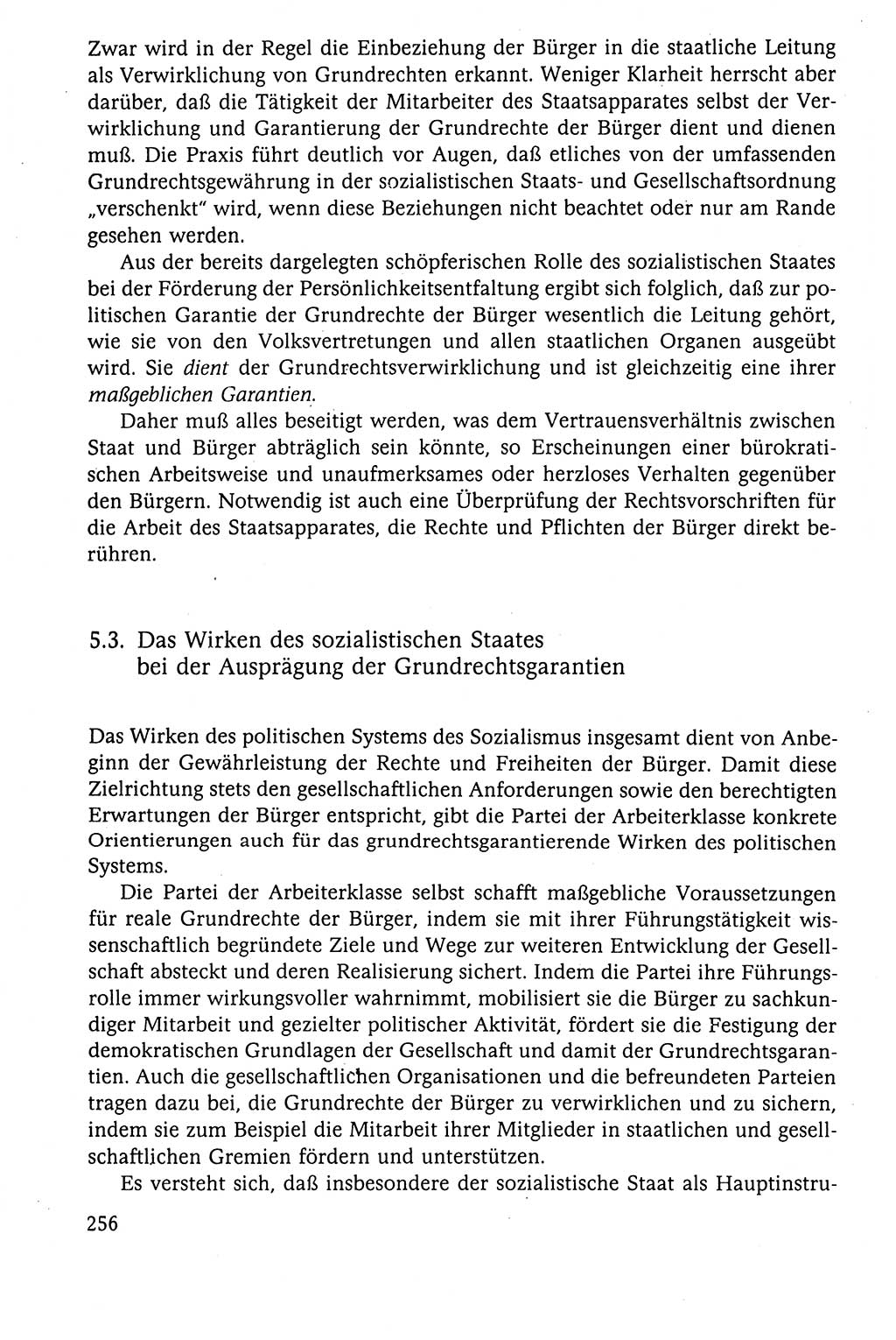 Der Staat im politischen System der DDR (Deutsche Demokratische Republik) 1986, Seite 256 (St. pol. Sys. DDR 1986, S. 256)