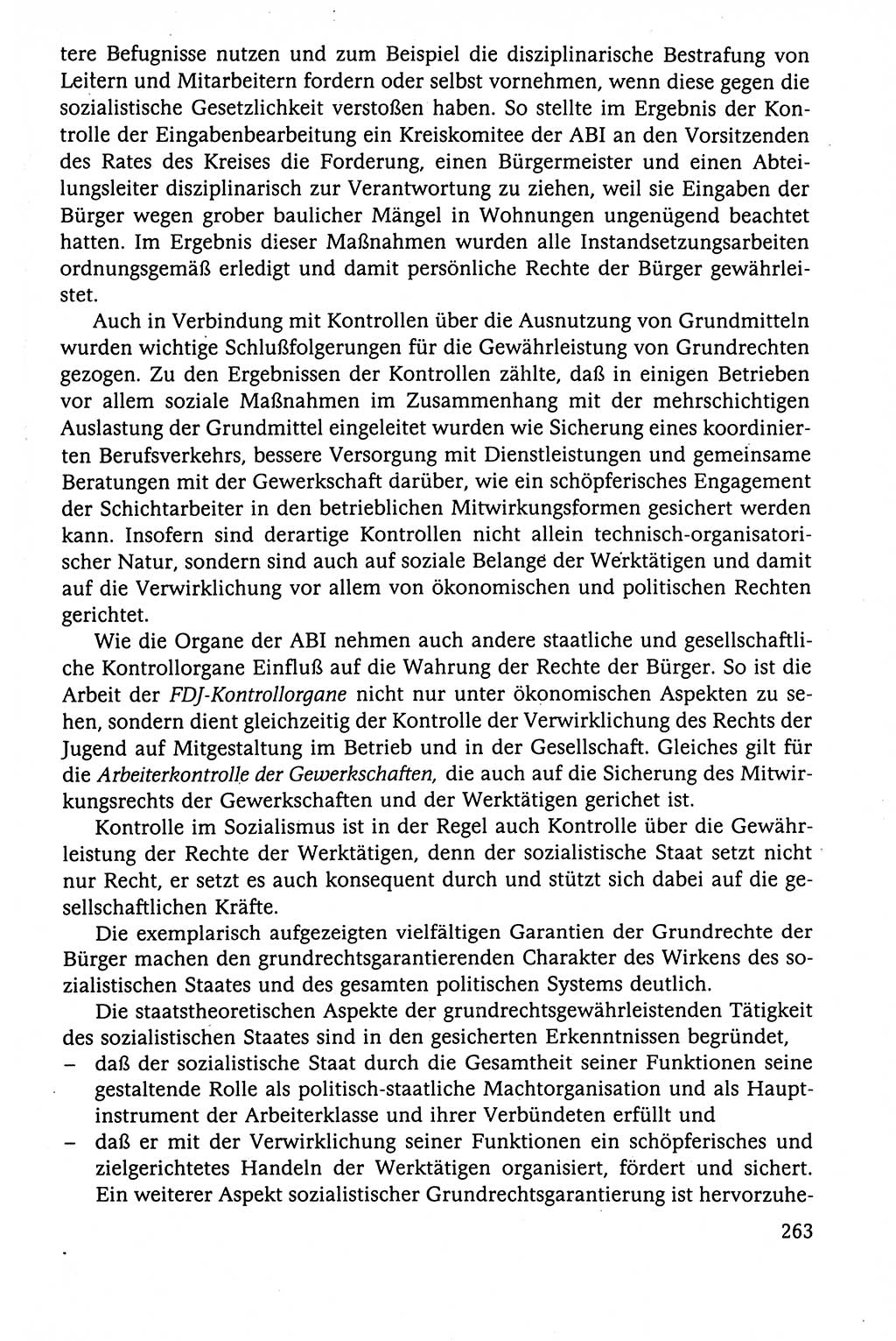 Der Staat im politischen System der DDR (Deutsche Demokratische Republik) 1986, Seite 263 (St. pol. Sys. DDR 1986, S. 263)