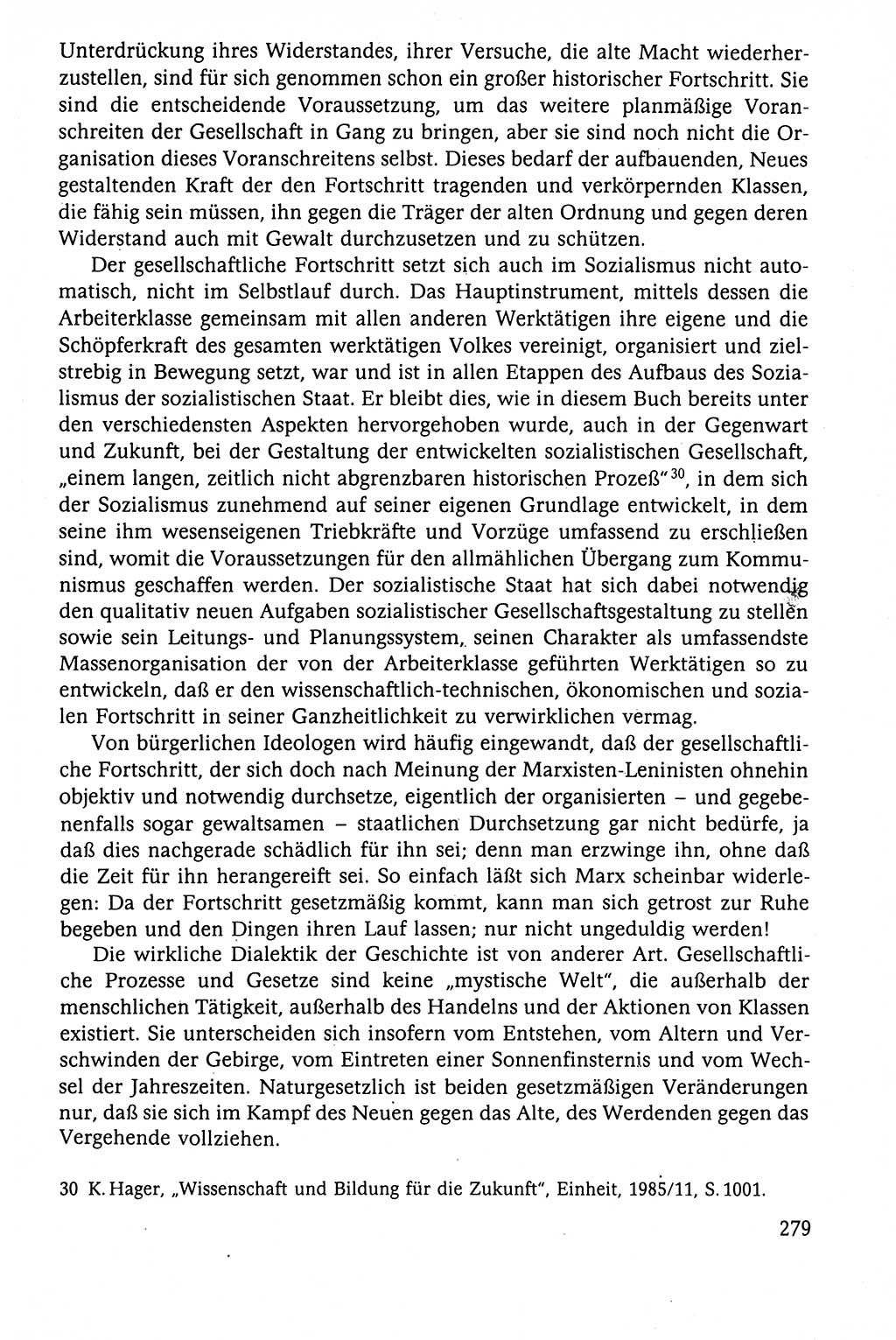 Der Staat im politischen System der DDR (Deutsche Demokratische Republik) 1986, Seite 279 (St. pol. Sys. DDR 1986, S. 279)