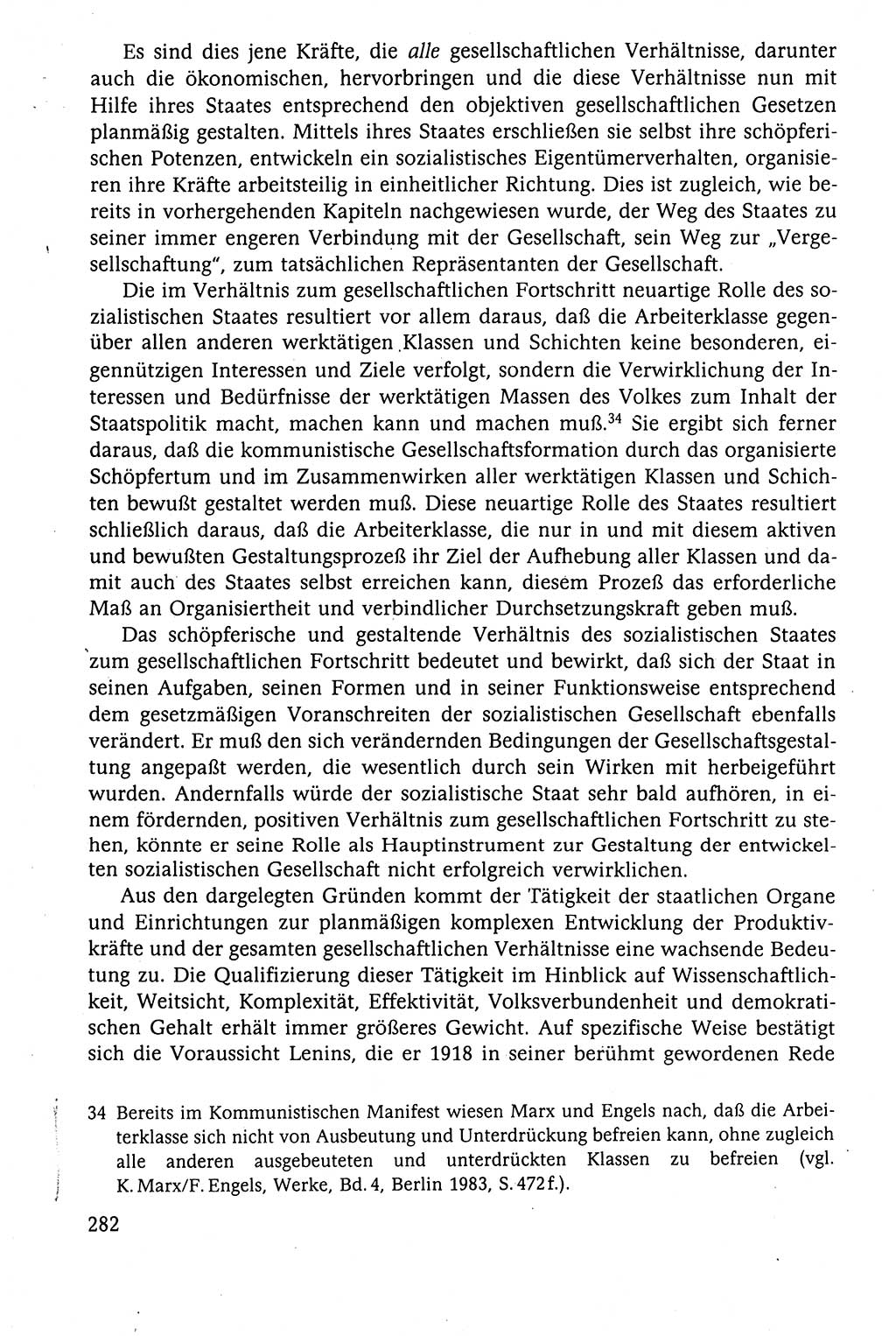 Der Staat im politischen System der DDR (Deutsche Demokratische Republik) 1986, Seite 282 (St. pol. Sys. DDR 1986, S. 282)