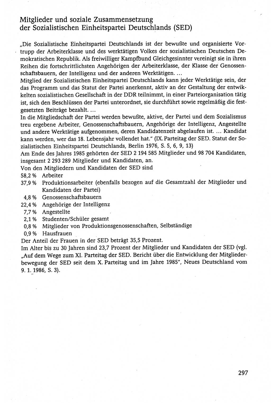 Der Staat im politischen System der DDR (Deutsche Demokratische Republik) 1986, Seite 297 (St. pol. Sys. DDR 1986, S. 297)