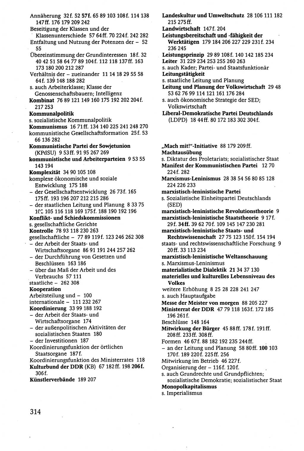 Der Staat im politischen System der DDR (Deutsche Demokratische Republik) 1986, Seite 314 (St. pol. Sys. DDR 1986, S. 314)