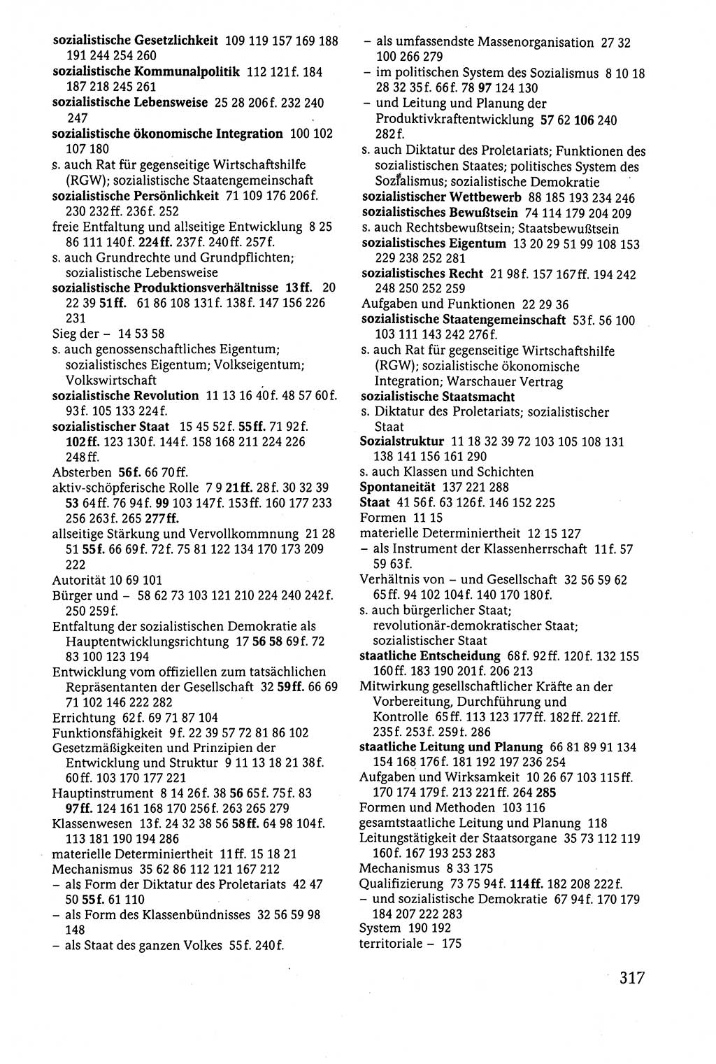 Der Staat im politischen System der DDR (Deutsche Demokratische Republik) 1986, Seite 317 (St. pol. Sys. DDR 1986, S. 317)