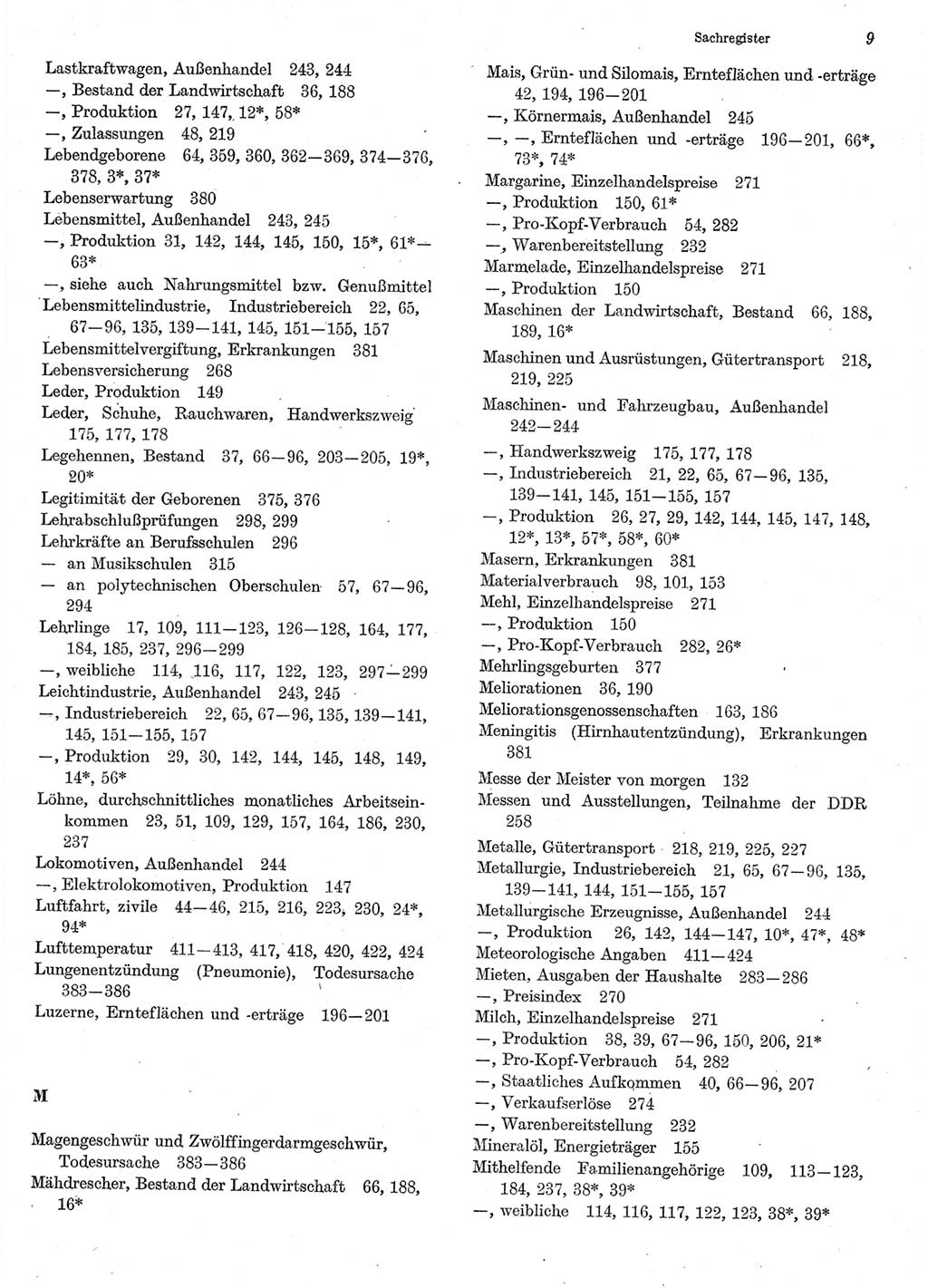 Statistisches Jahrbuch der Deutschen Demokratischen Republik (DDR) 1986, Seite 9 (Stat. Jb. DDR 1986, S. 9)