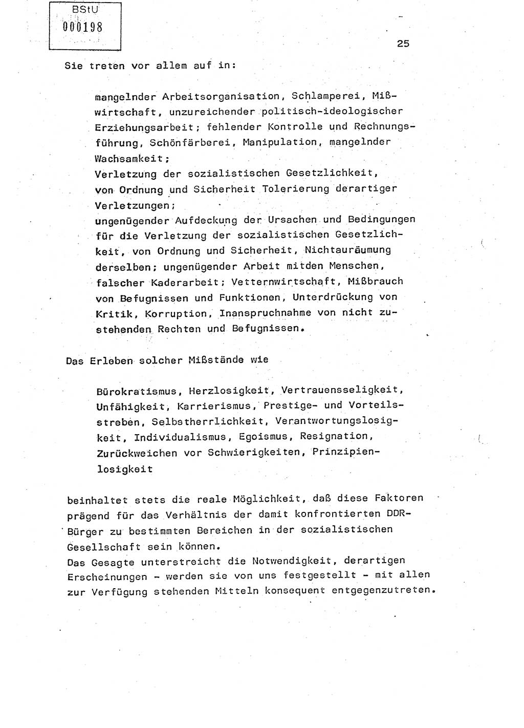 Studienmaterial Ministerium für Staatssicherheit (MfS) [Deutsche Demokratische Republik (DDR)], Hauptabteilung (HA) Ⅸ/ Auswertungs- und Kontrollgruppe (AKG), Berlin ca. 1986, Seite 25 (Stud.-Mat. MfS DDR HA Ⅸ/AKG 1986, S. 25)