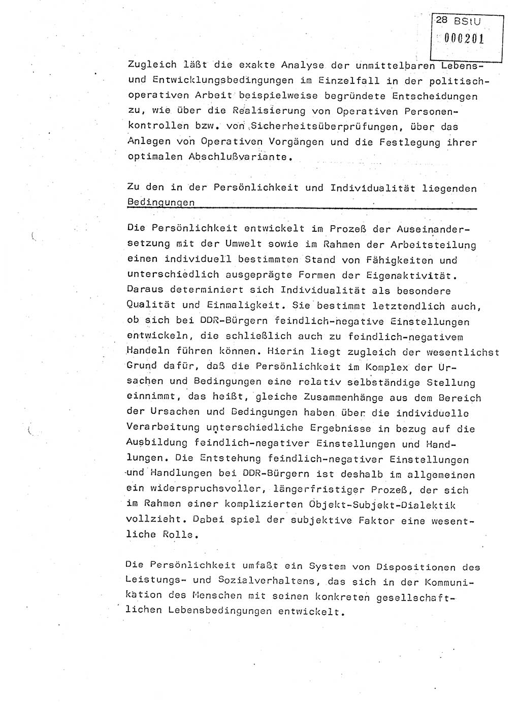 Studienmaterial Ministerium für Staatssicherheit (MfS) [Deutsche Demokratische Republik (DDR)], Hauptabteilung (HA) Ⅸ/ Auswertungs- und Kontrollgruppe (AKG), Berlin ca. 1986, Seite 28 (Stud.-Mat. MfS DDR HA Ⅸ/AKG 1986, S. 28)