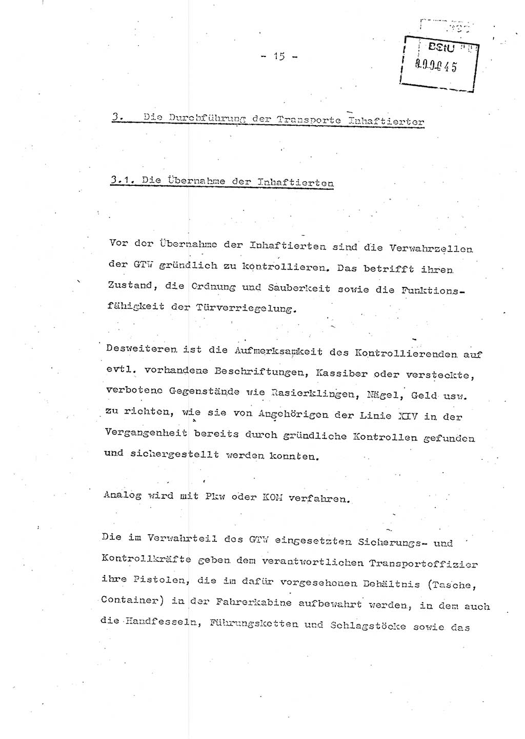 Schulungsmaterial Exemplar-Nr.: 7, Ministerium für Staatssicherheit [Deutsche Demokratische Republik (DDR)], Abteilung (Abt.) ⅩⅣ, Berlin 1986, Seite 15 (Sch.-Mat. Expl. 7 MfS DDR Abt. ⅩⅣ /86 1986, S. 15)