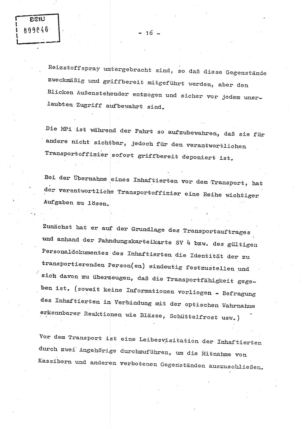 Schulungsmaterial Exemplar-Nr.: 7, Ministerium für Staatssicherheit [Deutsche Demokratische Republik (DDR)], Abteilung (Abt.) ⅩⅣ, Berlin 1986, Seite 16 (Sch.-Mat. Expl. 7 MfS DDR Abt. ⅩⅣ /86 1986, S. 16)