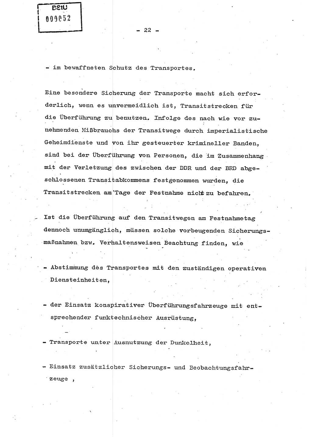 Schulungsmaterial Exemplar-Nr.: 7, Ministerium für Staatssicherheit [Deutsche Demokratische Republik (DDR)], Abteilung (Abt.) ⅩⅣ, Berlin 1986, Seite 22 (Sch.-Mat. Expl. 7 MfS DDR Abt. ⅩⅣ /86 1986, S. 22)