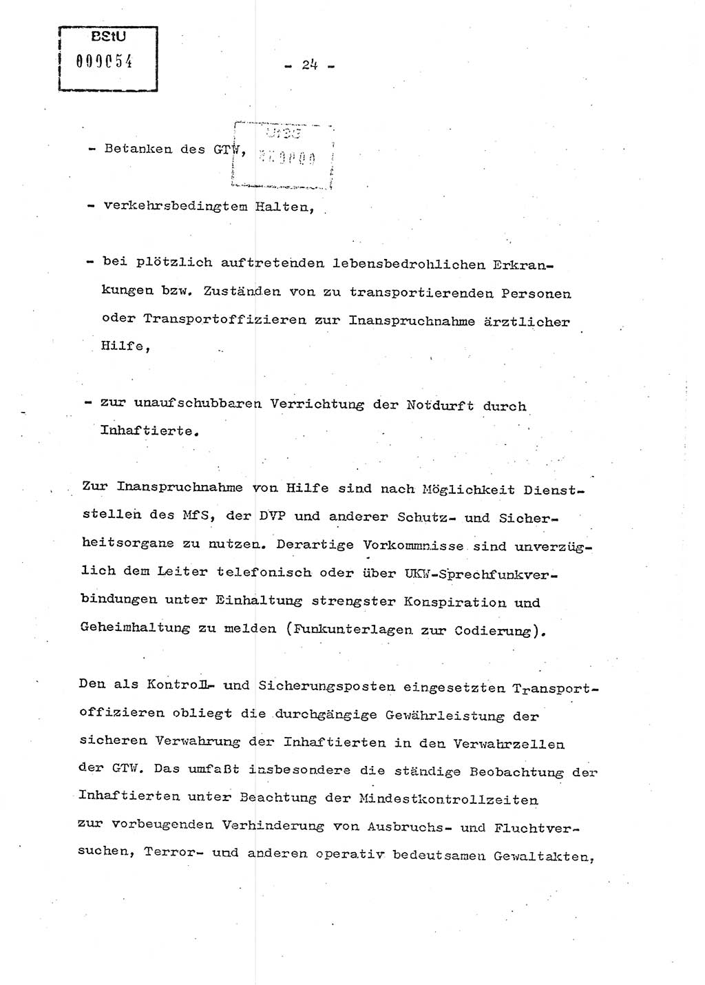 Schulungsmaterial Exemplar-Nr.: 7, Ministerium für Staatssicherheit [Deutsche Demokratische Republik (DDR)], Abteilung (Abt.) ⅩⅣ, Berlin 1986, Seite 24 (Sch.-Mat. Expl. 7 MfS DDR Abt. ⅩⅣ /86 1986, S. 24)