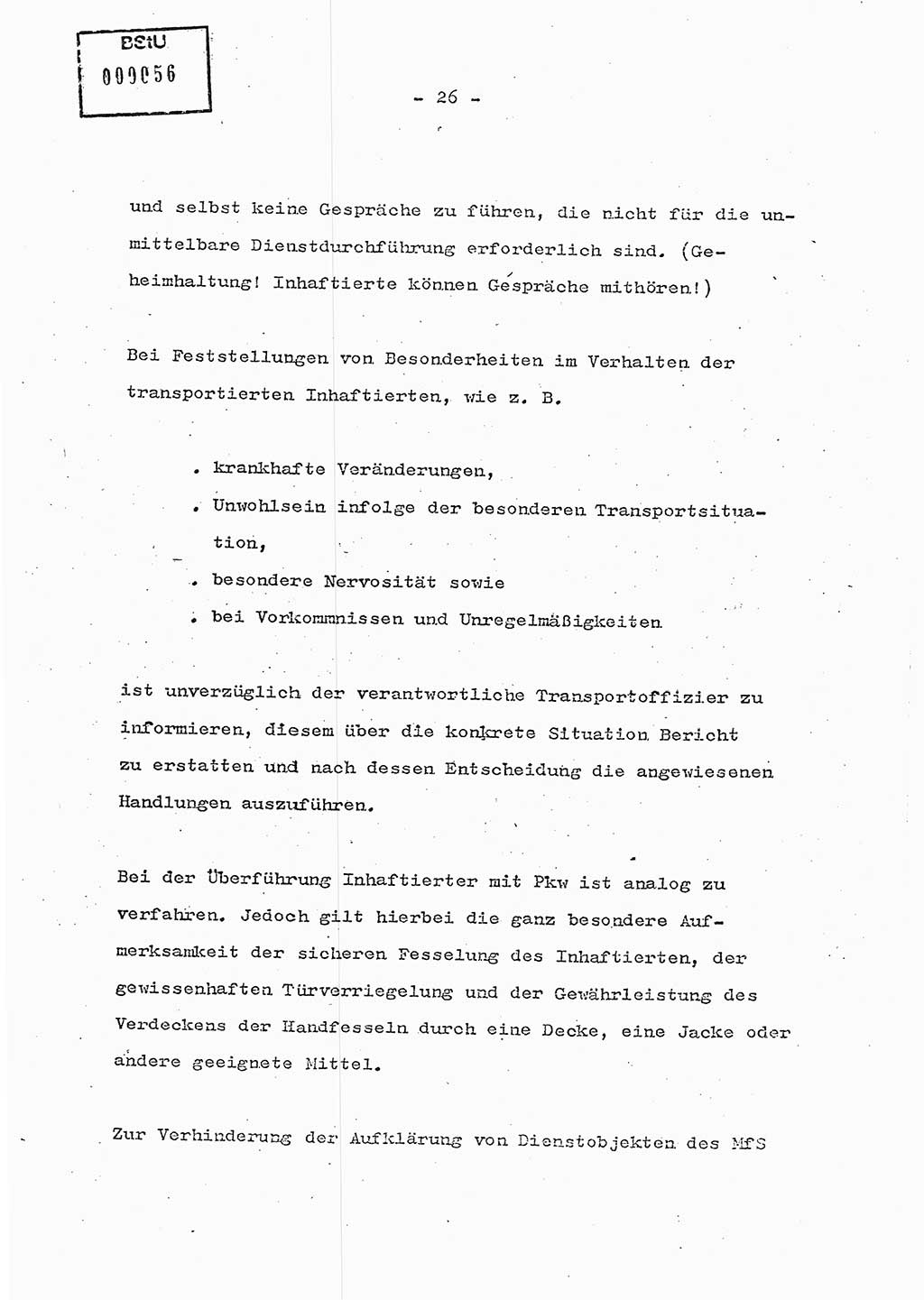 Schulungsmaterial Exemplar-Nr.: 7, Ministerium für Staatssicherheit [Deutsche Demokratische Republik (DDR)], Abteilung (Abt.) ⅩⅣ, Berlin 1986, Seite 26 (Sch.-Mat. Expl. 7 MfS DDR Abt. ⅩⅣ /86 1986, S. 26)
