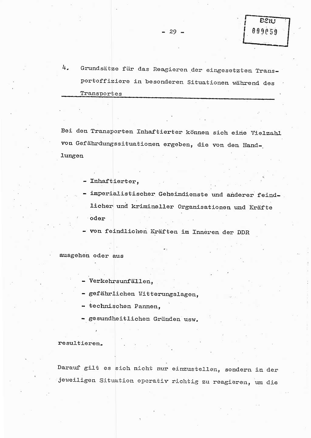 Schulungsmaterial Exemplar-Nr.: 7, Ministerium für Staatssicherheit [Deutsche Demokratische Republik (DDR)], Abteilung (Abt.) ⅩⅣ, Berlin 1986, Seite 29 (Sch.-Mat. Expl. 7 MfS DDR Abt. ⅩⅣ /86 1986, S. 29)