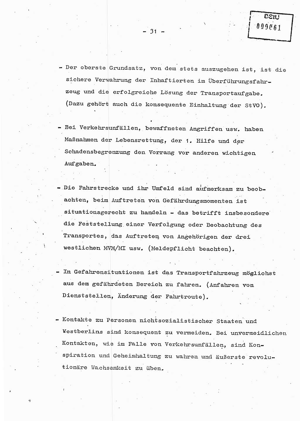 Schulungsmaterial Exemplar-Nr.: 7, Ministerium für Staatssicherheit [Deutsche Demokratische Republik (DDR)], Abteilung (Abt.) ⅩⅣ, Berlin 1986, Seite 31 (Sch.-Mat. Expl. 7 MfS DDR Abt. ⅩⅣ /86 1986, S. 31)