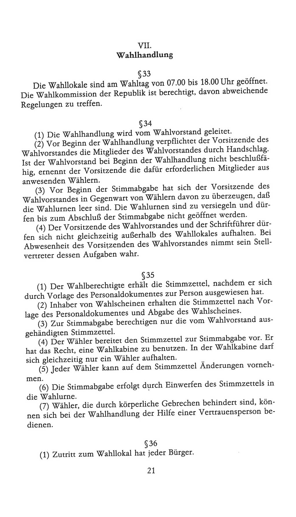 Volkskammer (VK) der Deutschen Demokratischen Republik (DDR), 9. Wahlperiode 1986-1990, Seite 21 (VK. DDR 9. WP. 1986-1990, S. 21)