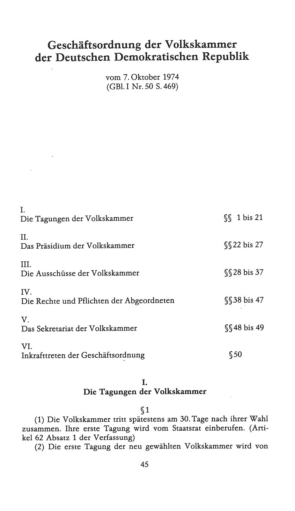 Volkskammer (VK) der Deutschen Demokratischen Republik (DDR), 9. Wahlperiode 1986-1990, Seite 45 (VK. DDR 9. WP. 1986-1990, S. 45)