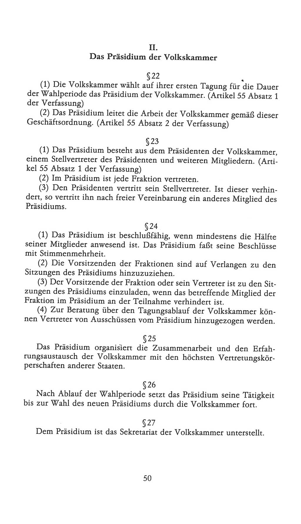 Volkskammer (VK) der Deutschen Demokratischen Republik (DDR), 9. Wahlperiode 1986-1990, Seite 50 (VK. DDR 9. WP. 1986-1990, S. 50)
