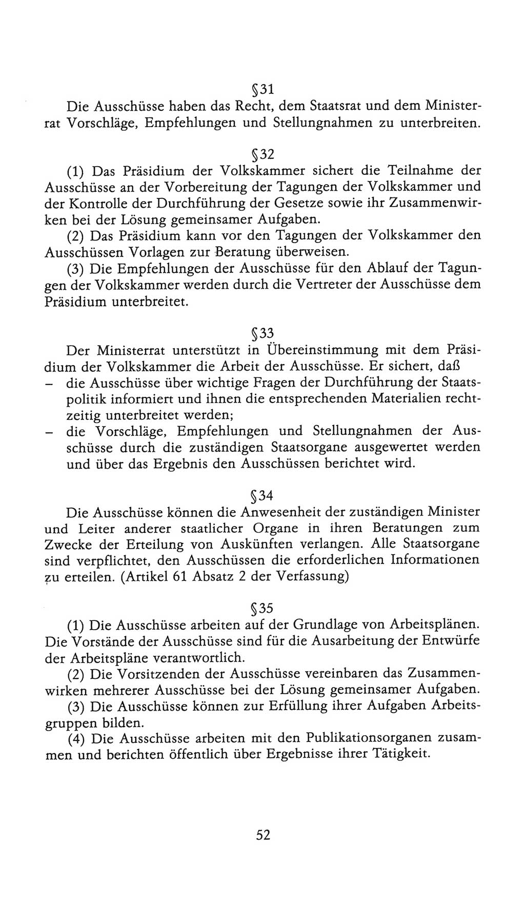 Volkskammer (VK) der Deutschen Demokratischen Republik (DDR), 9. Wahlperiode 1986-1990, Seite 52 (VK. DDR 9. WP. 1986-1990, S. 52)