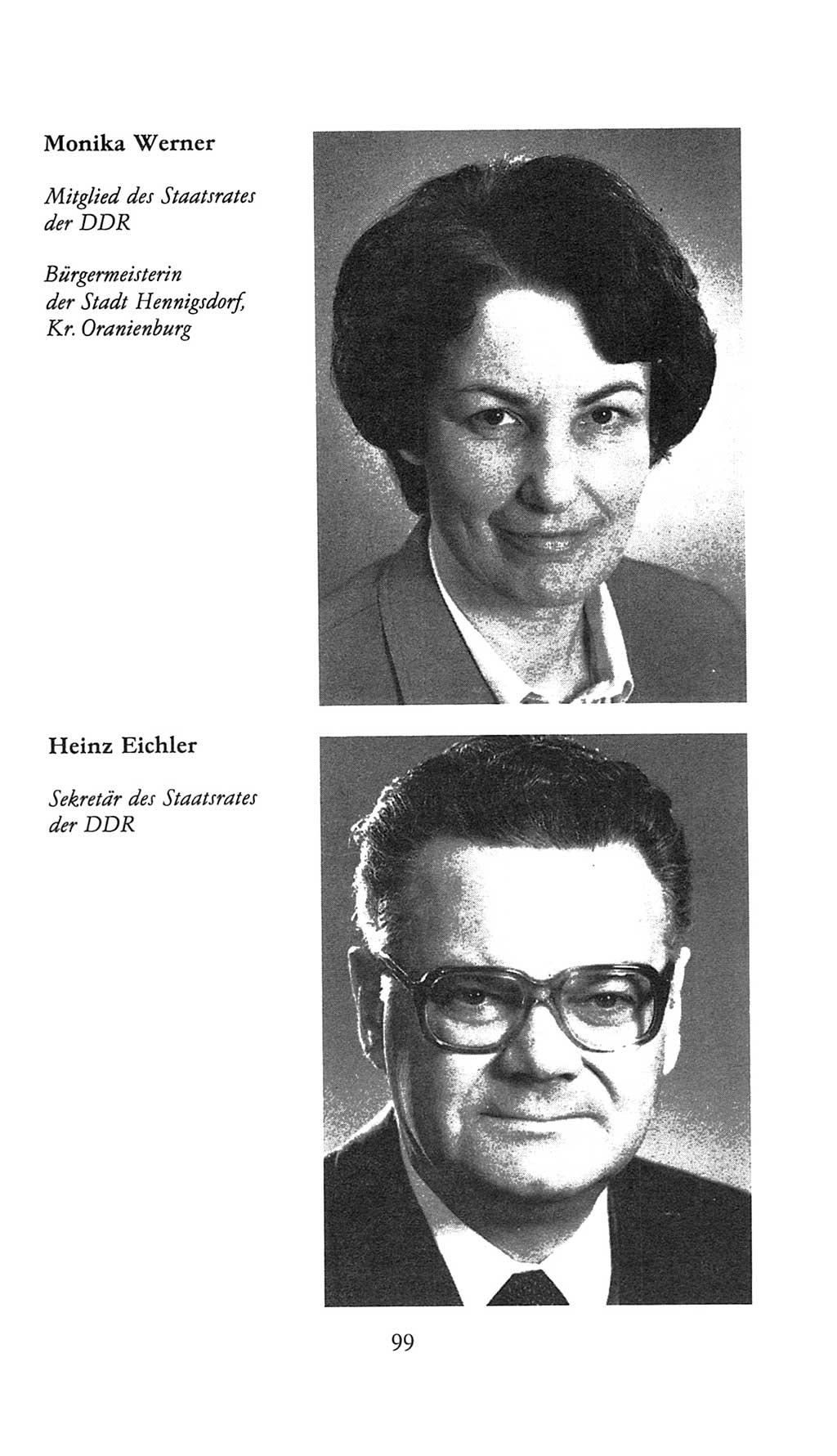 Volkskammer (VK) der Deutschen Demokratischen Republik (DDR), 9. Wahlperiode 1986-1990, Seite 99 (VK. DDR 9. WP. 1986-1990, S. 99)