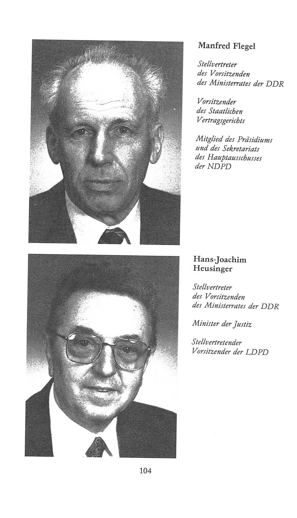 Volkskammer (VK) der Deutschen Demokratischen Republik (DDR), 9. Wahlperiode 1986-1990, Seite 104 (VK. DDR 9. WP. 1986-1990, S. 104)
