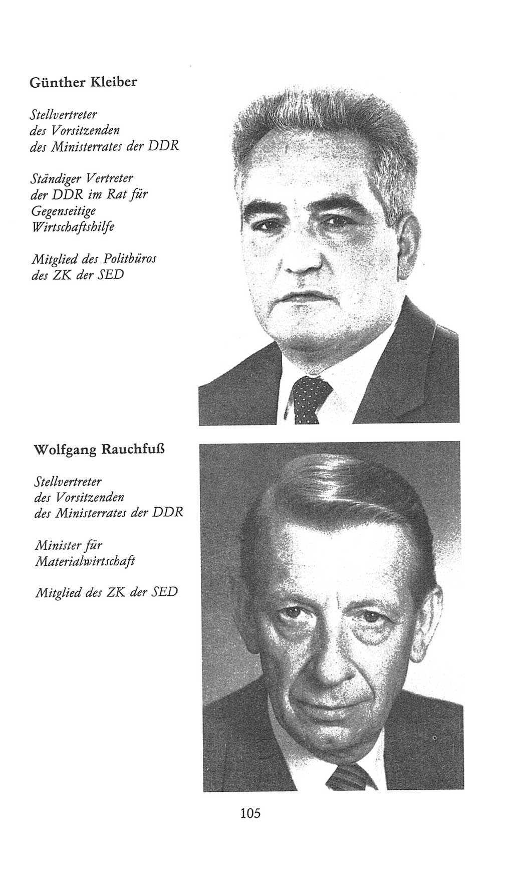 Volkskammer (VK) der Deutschen Demokratischen Republik (DDR), 9. Wahlperiode 1986-1990, Seite 105 (VK. DDR 9. WP. 1986-1990, S. 105)